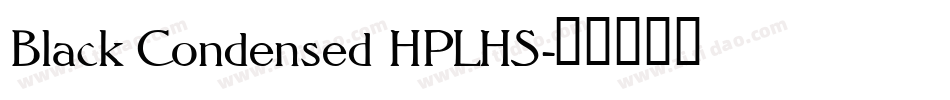 Black Condensed HPLHS字体转换